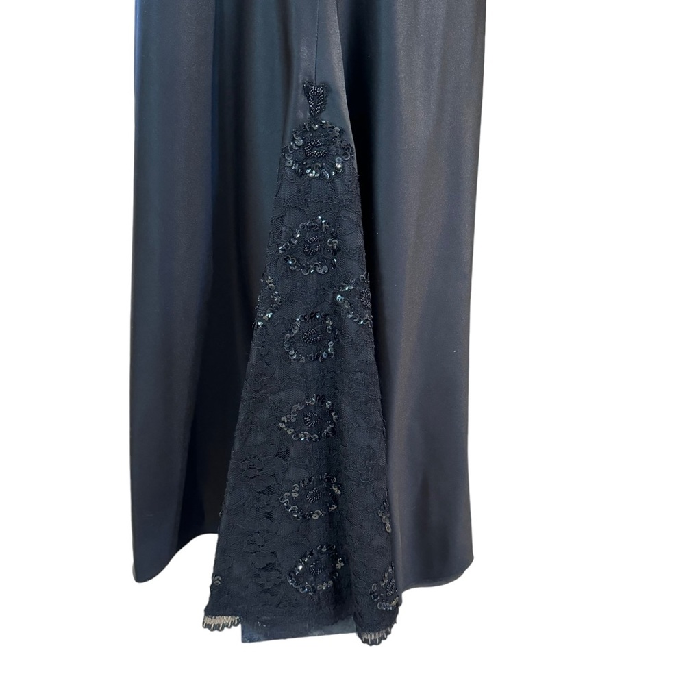 Vintage Beaded and Sequined Satin Halter Corset Gown - Picture 10 of 13